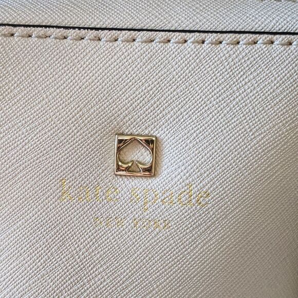 Kate Spade Felix Satchel Leather Bag Cream Black - Picture 6 of 16